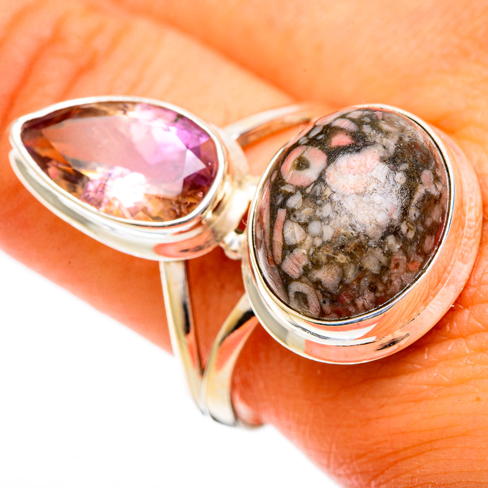 Crinoid Fossil Rings handcrafted by Ana Silver Co - RING109791