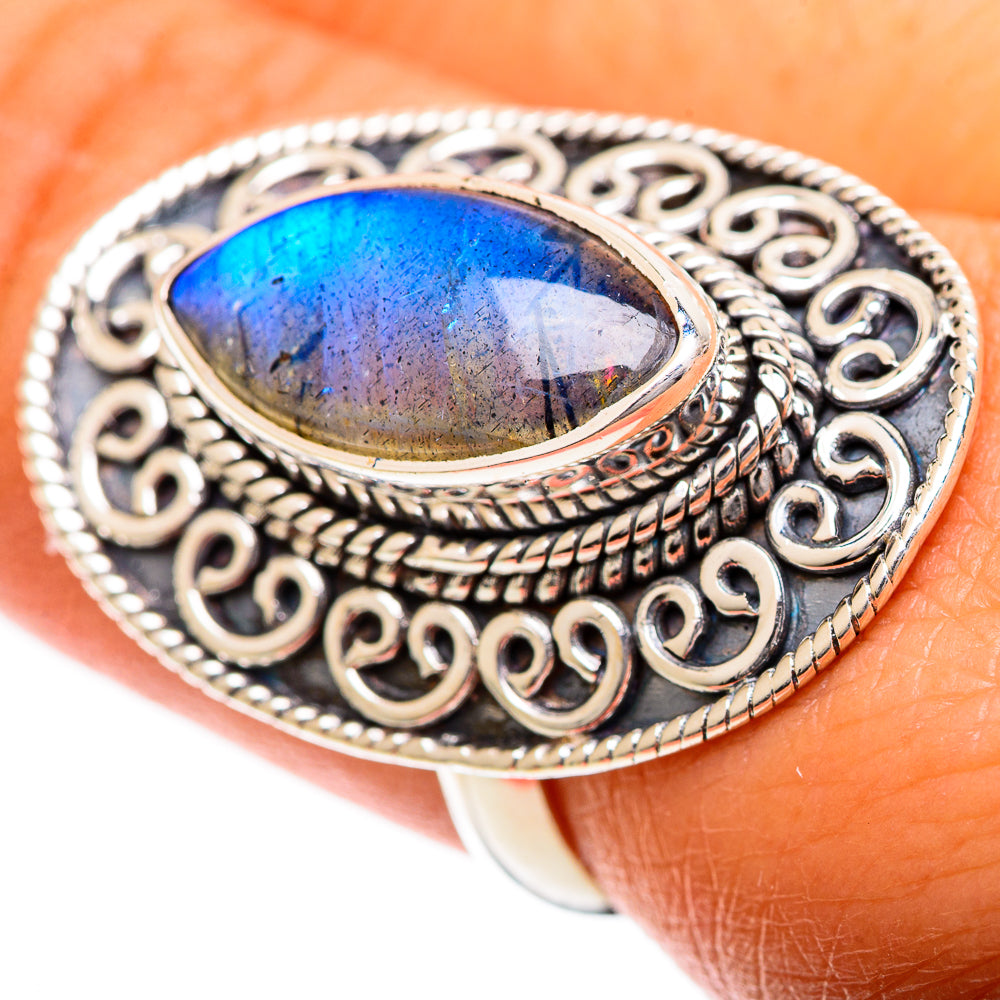 Labradorite Rings handcrafted by Ana Silver Co - RING109795