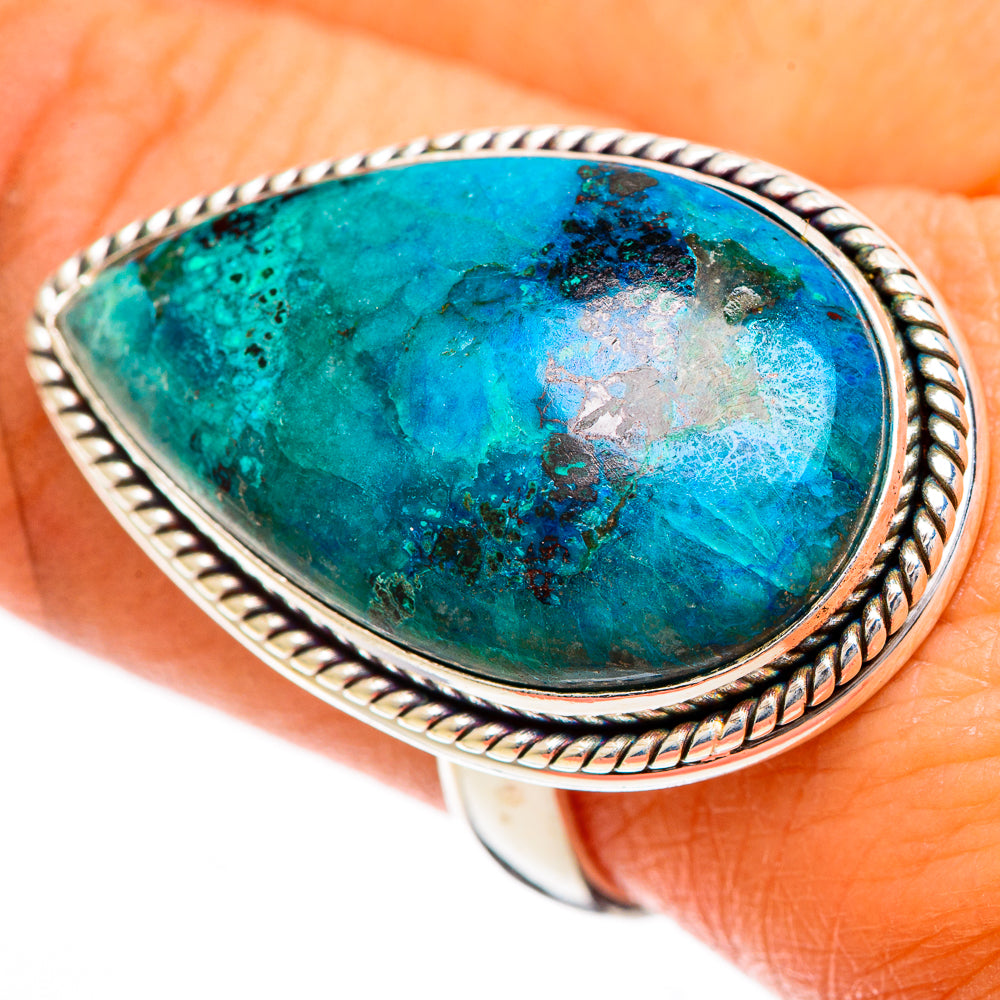 Chrysocolla Rings handcrafted by Ana Silver Co - RING109799