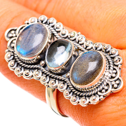 Labradorite Rings handcrafted by Ana Silver Co - RING109801