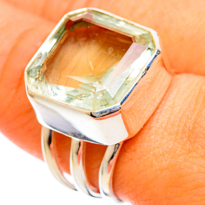 Green Amethyst Rings handcrafted by Ana Silver Co - RING109806