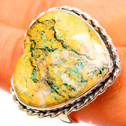 Yellow Agate Rings handcrafted by Ana Silver Co - RING109828