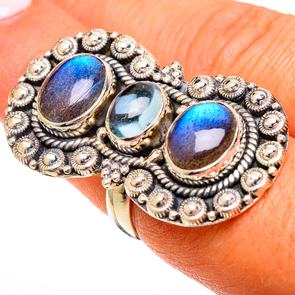 Labradorite Rings handcrafted by Ana Silver Co - RING109834