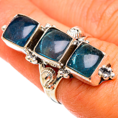 Blue Fluorite Rings handcrafted by Ana Silver Co - RING109835