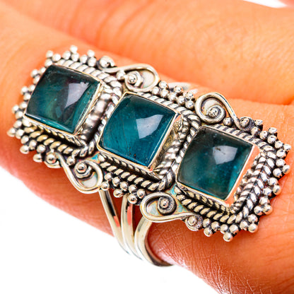 Blue Fluorite Rings handcrafted by Ana Silver Co - RING109836