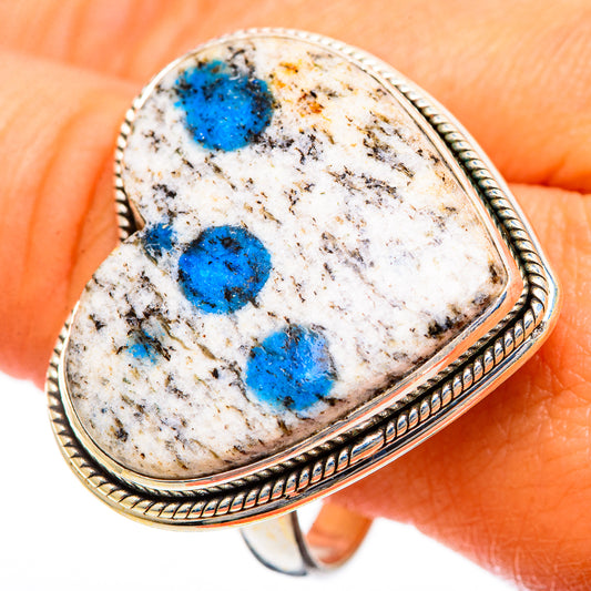 K2 Blue Azurite Rings handcrafted by Ana Silver Co - RING109837