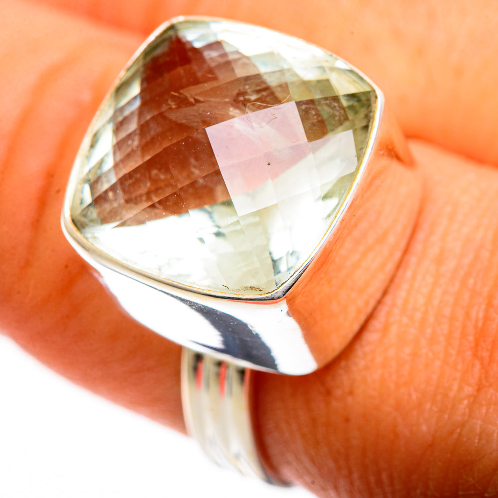 Green Amethyst Rings handcrafted by Ana Silver Co - RING109846