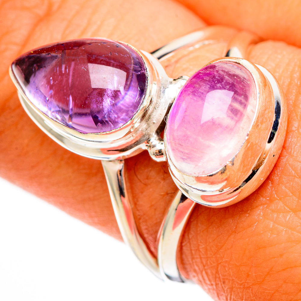 Pink Moonstone Rings handcrafted by Ana Silver Co - RING109871