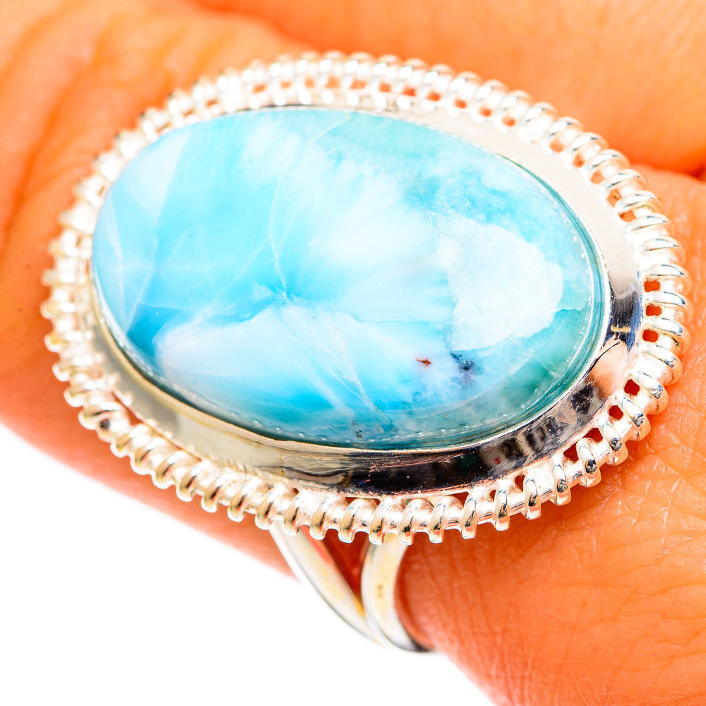 Larimar Rings handcrafted by Ana Silver Co - RING109872