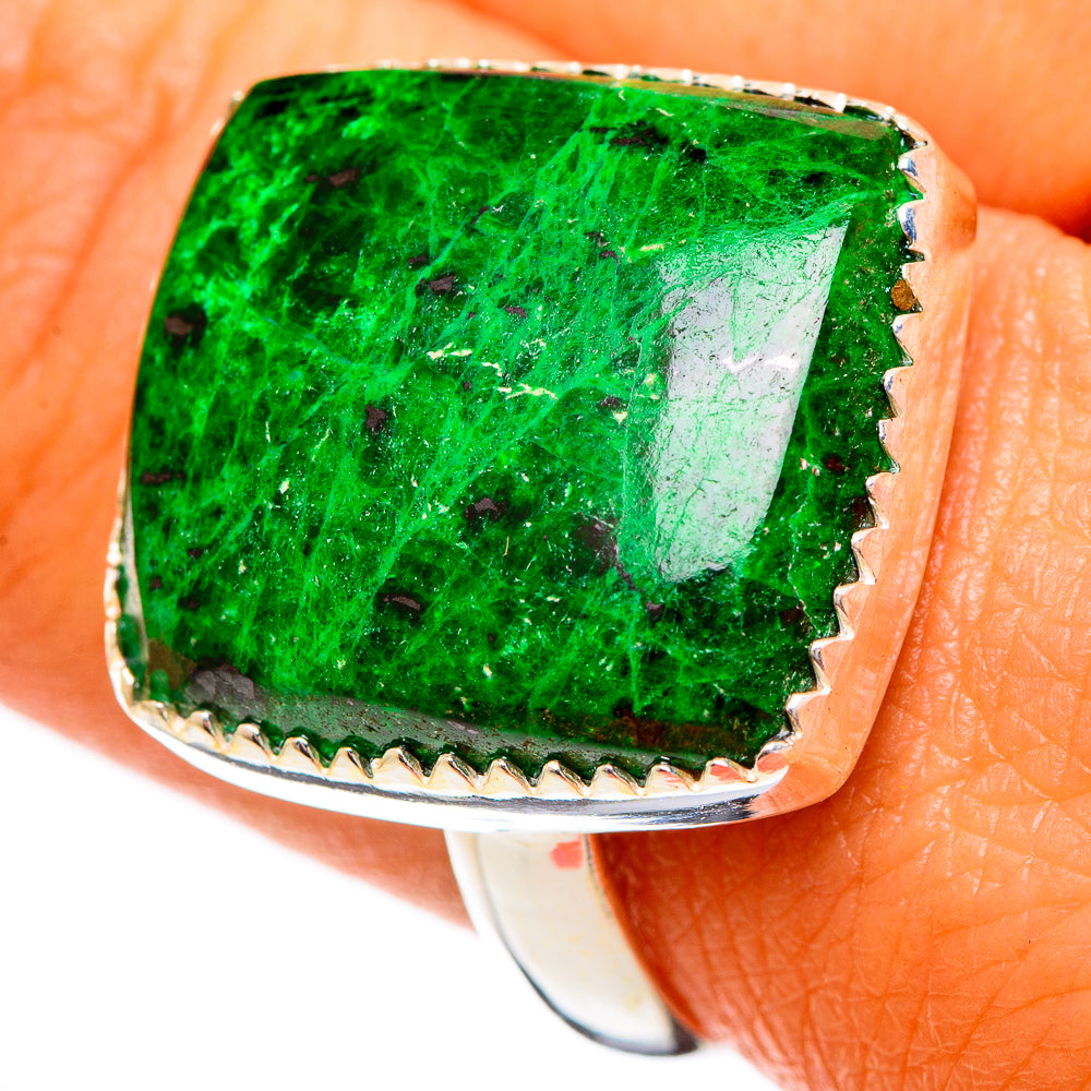 Gaspeite Rings handcrafted by Ana Silver Co - RING109907