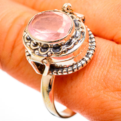 Rose Quartz Rings handcrafted by Ana Silver Co - RING109912