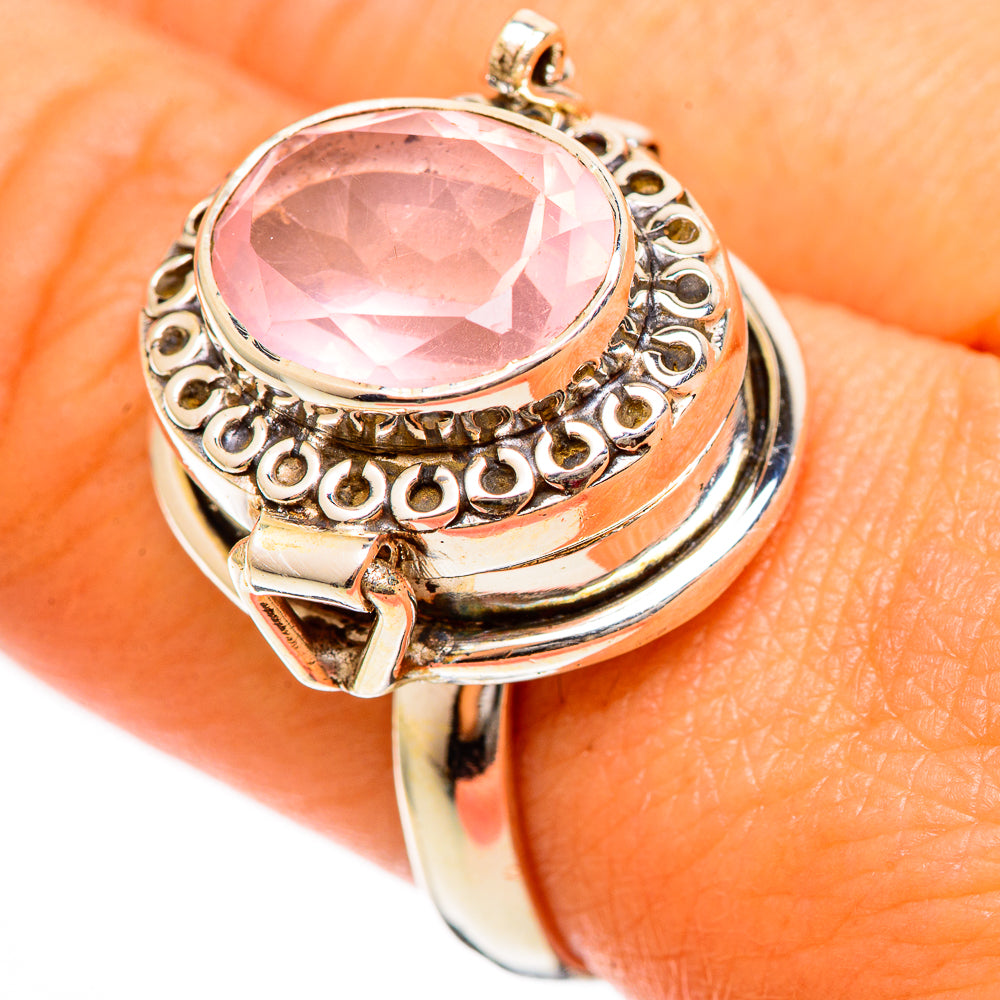 Rose Quartz Rings handcrafted by Ana Silver Co - RING109941