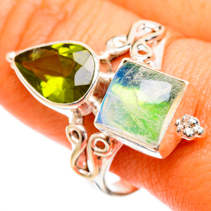 Green Moonstone Rings handcrafted by Ana Silver Co - RING109961