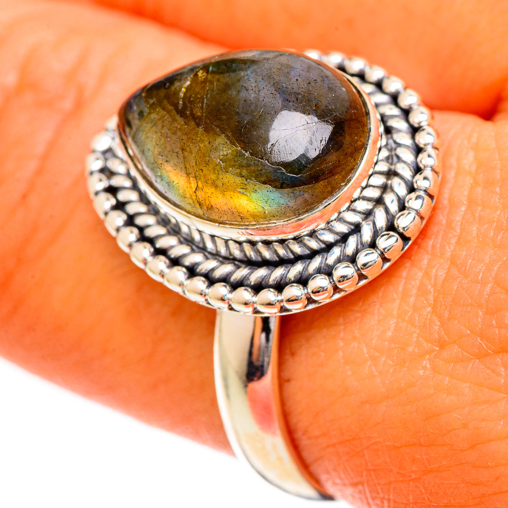 Labradorite Rings handcrafted by Ana Silver Co - RING109981