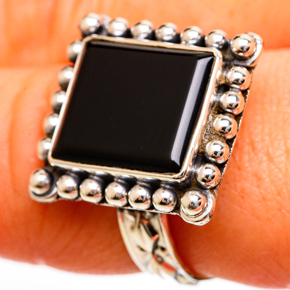 Black Onyx Rings handcrafted by Ana Silver Co - RING110000