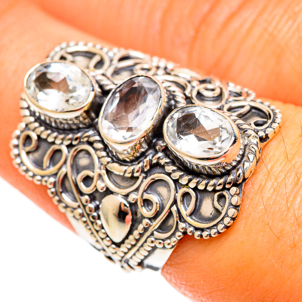 White Quartz Rings handcrafted by Ana Silver Co - RING110005