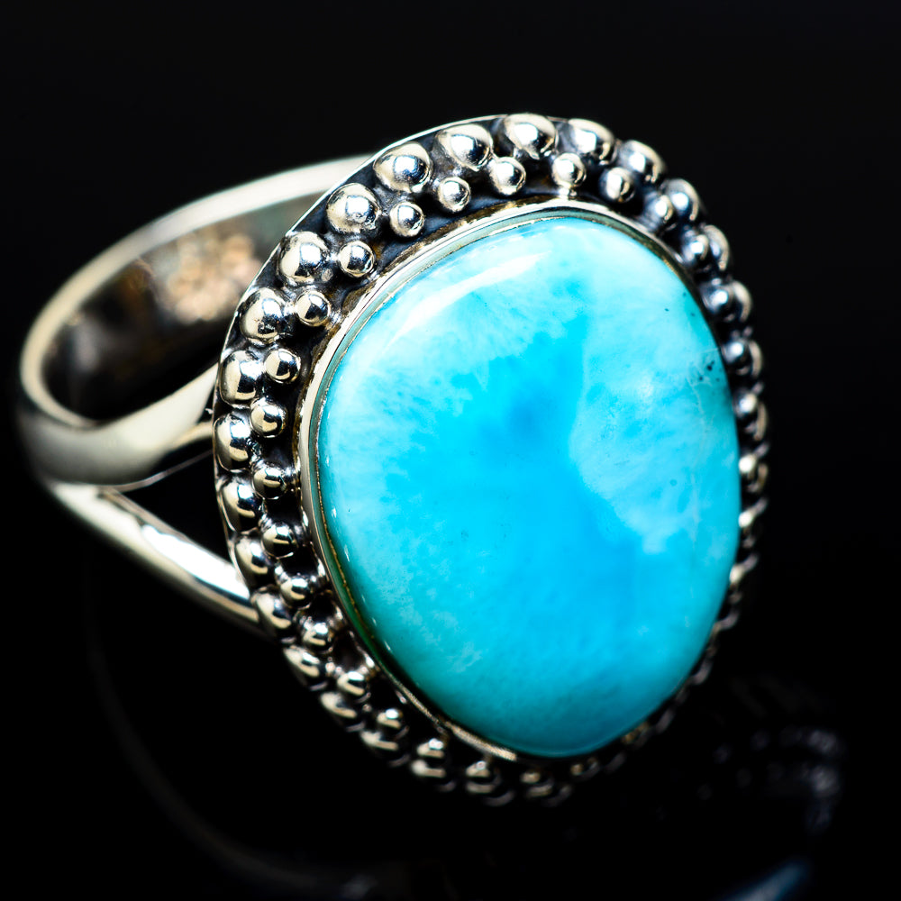 Larimar Rings handcrafted by Ana Silver Co - RING11000