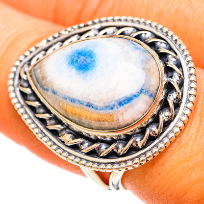 Blue Scheelite Rings handcrafted by Ana Silver Co - RING110014