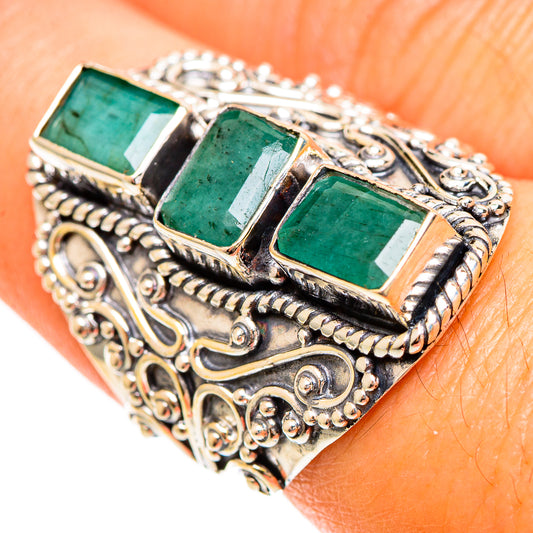 Emerald Rings handcrafted by Ana Silver Co - RING110026
