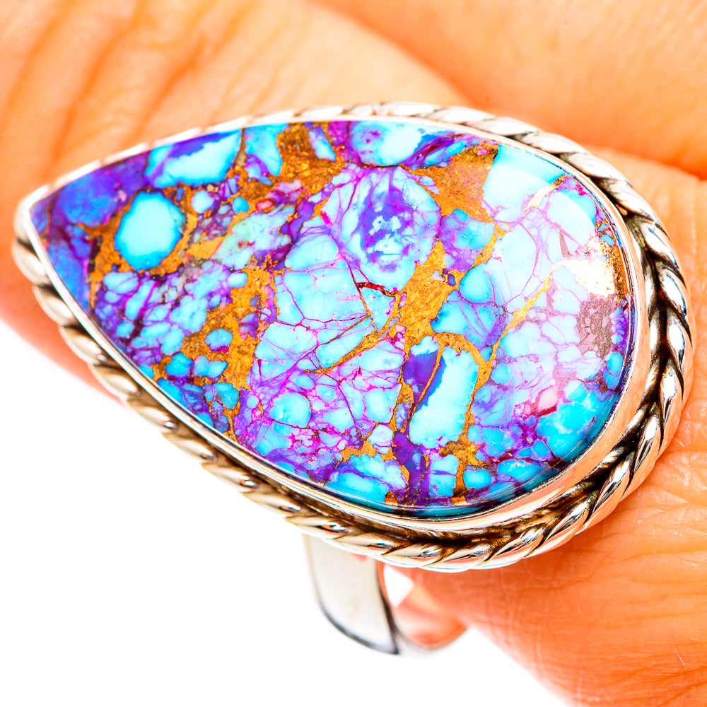 Spiny Oyster Turquoise Rings handcrafted by Ana Silver Co - RING110040
