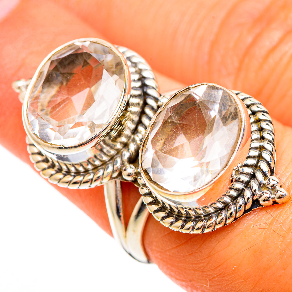 White Quartz Rings handcrafted by Ana Silver Co - RING110043