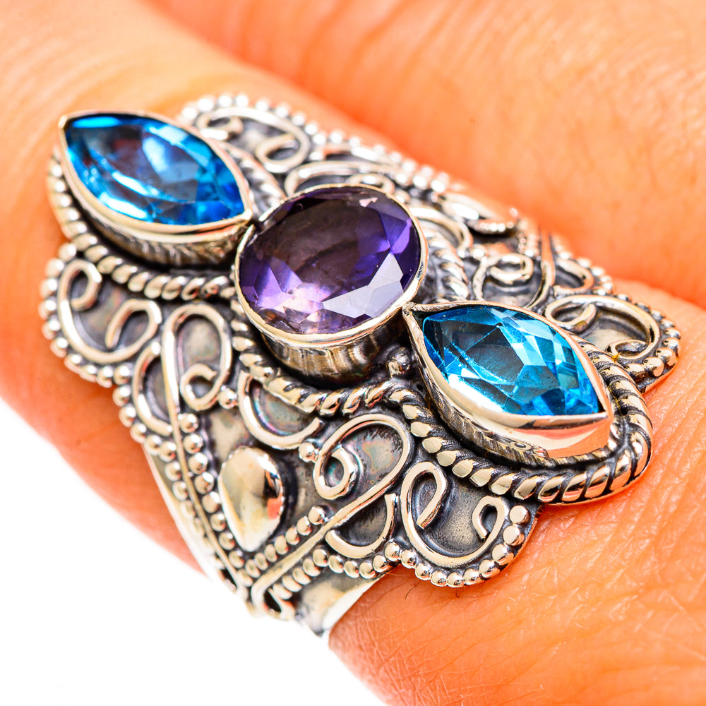Violet Spinel Rings handcrafted by Ana Silver Co - RING110048