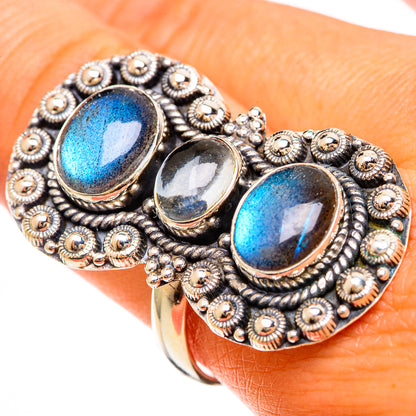 Labradorite Rings handcrafted by Ana Silver Co - RING110052