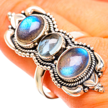 Labradorite Rings handcrafted by Ana Silver Co - RING110054