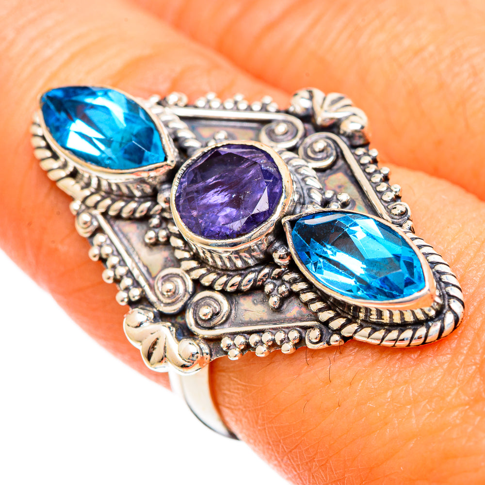 Violet Spinel Rings handcrafted by Ana Silver Co - RING110055
