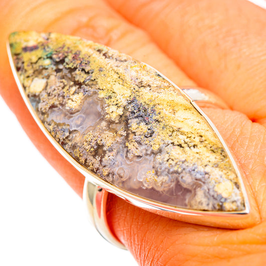 Plume Agate Rings handcrafted by Ana Silver Co - RING110060