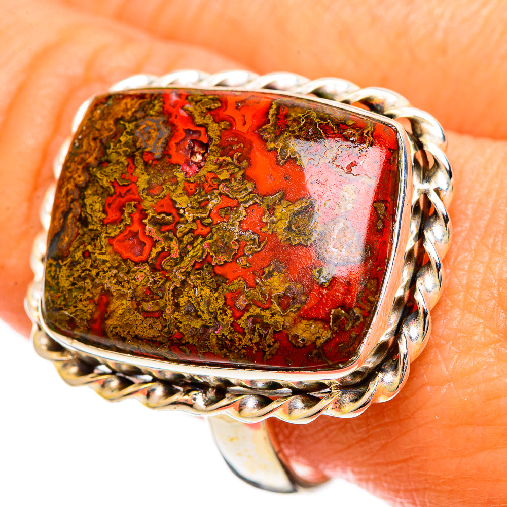Moroccan Agate Rings handcrafted by Ana Silver Co - RING110064