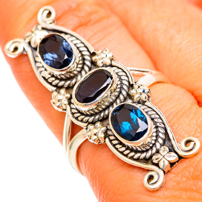Blue Spinel Rings handcrafted by Ana Silver Co - RING110085