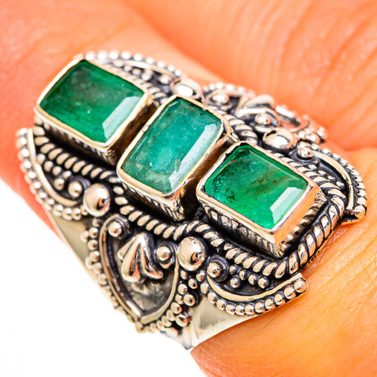 Emerald Rings handcrafted by Ana Silver Co - RING110096