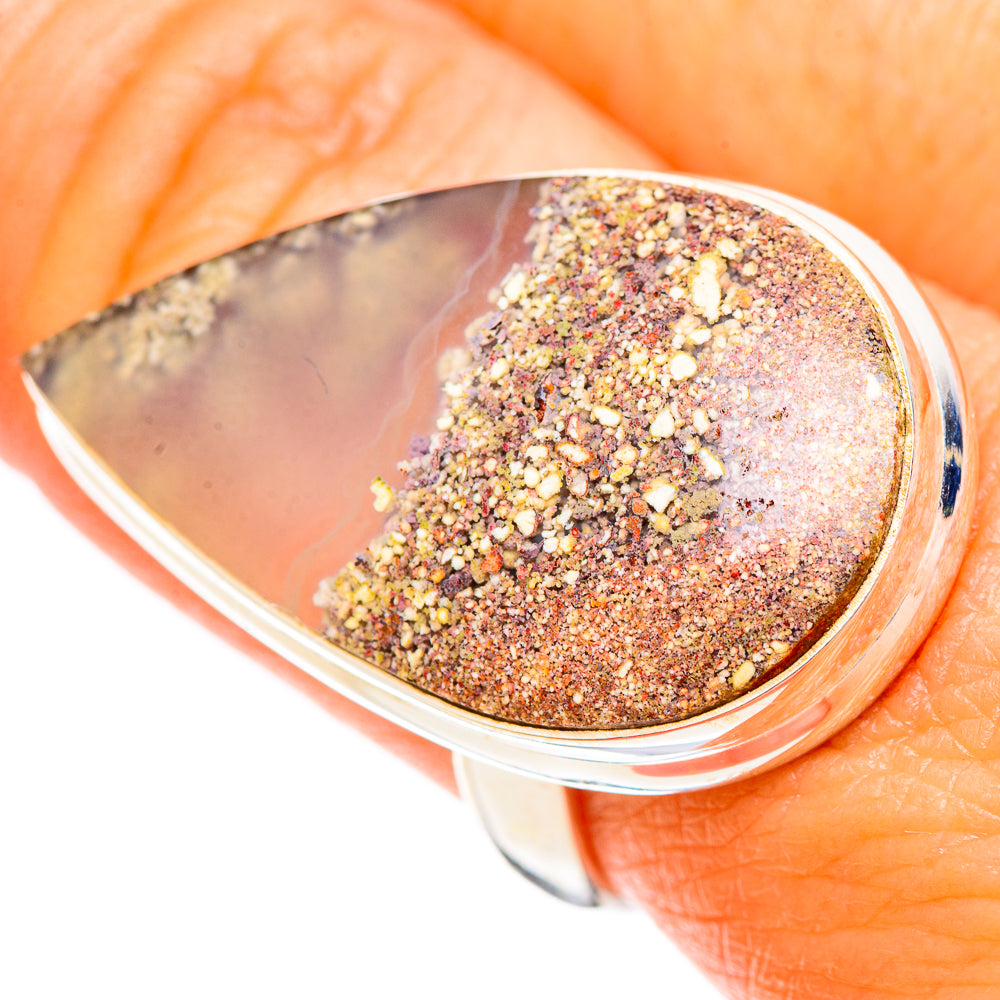 Plume Agate Rings handcrafted by Ana Silver Co - RING110103