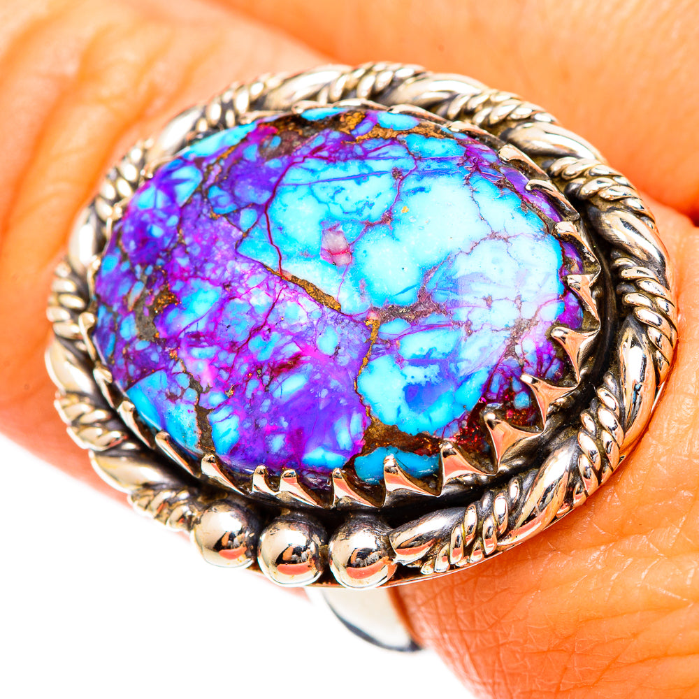 Spiny Oyster Turquoise Rings handcrafted by Ana Silver Co - RING110108