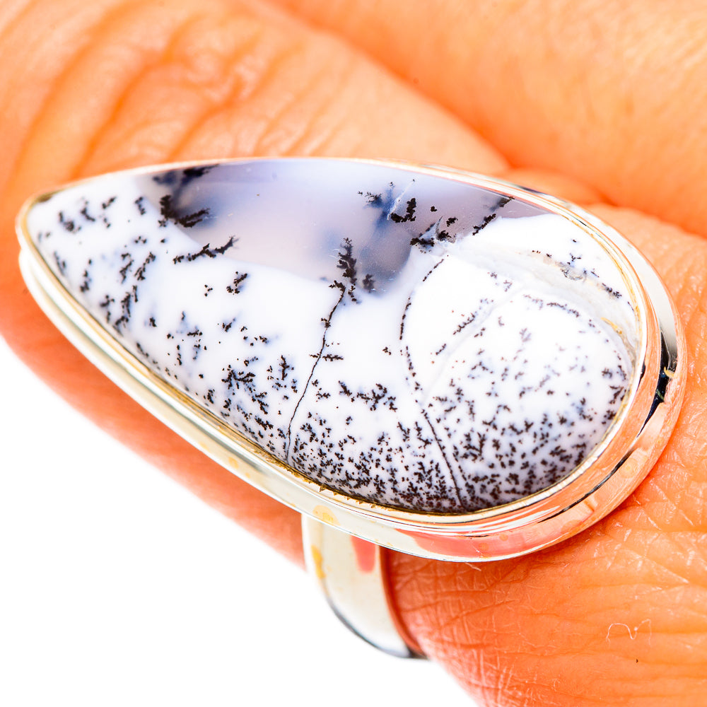 Dendritic Opal Rings handcrafted by Ana Silver Co - RING110117