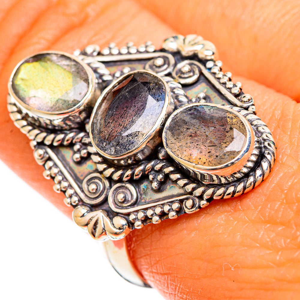 Labradorite Rings handcrafted by Ana Silver Co - RING110120