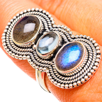 Labradorite Rings handcrafted by Ana Silver Co - RING110124