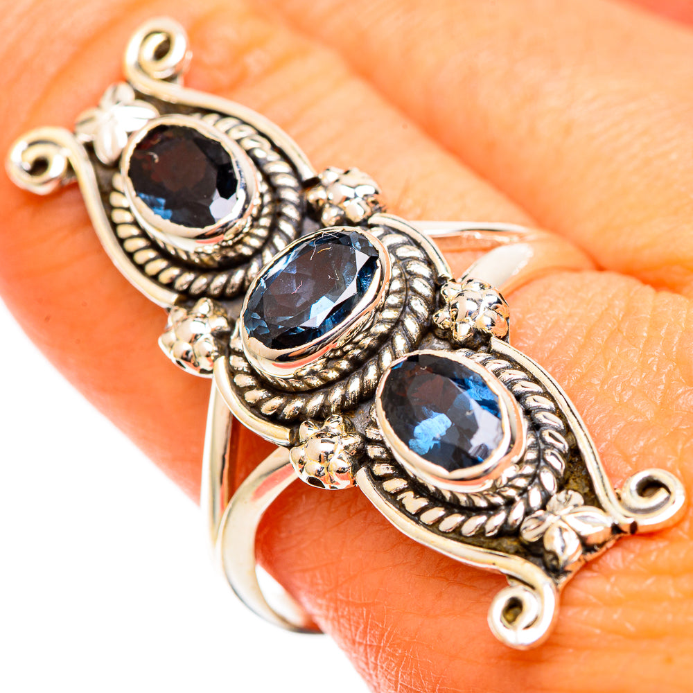 Blue Spinel Rings handcrafted by Ana Silver Co - RING110125