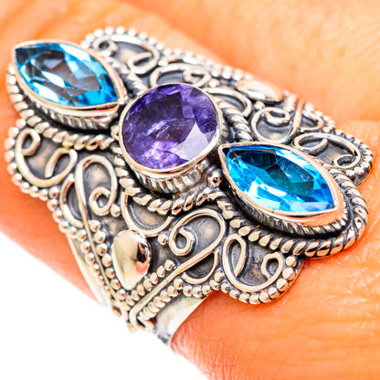 Violet Spinel Rings handcrafted by Ana Silver Co - RING110128