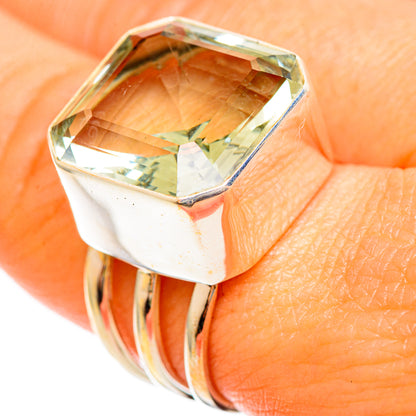 Green Amethyst Rings handcrafted by Ana Silver Co - RING110132