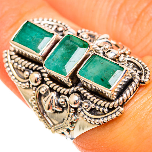 Emerald Rings handcrafted by Ana Silver Co - RING110133