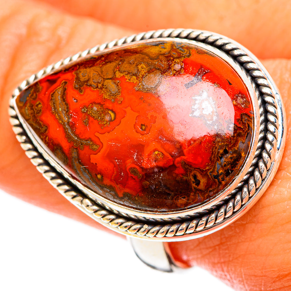 Moroccan Agate Rings handcrafted by Ana Silver Co - RING110137