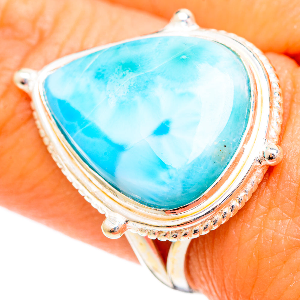 Larimar Rings handcrafted by Ana Silver Co - RING110146