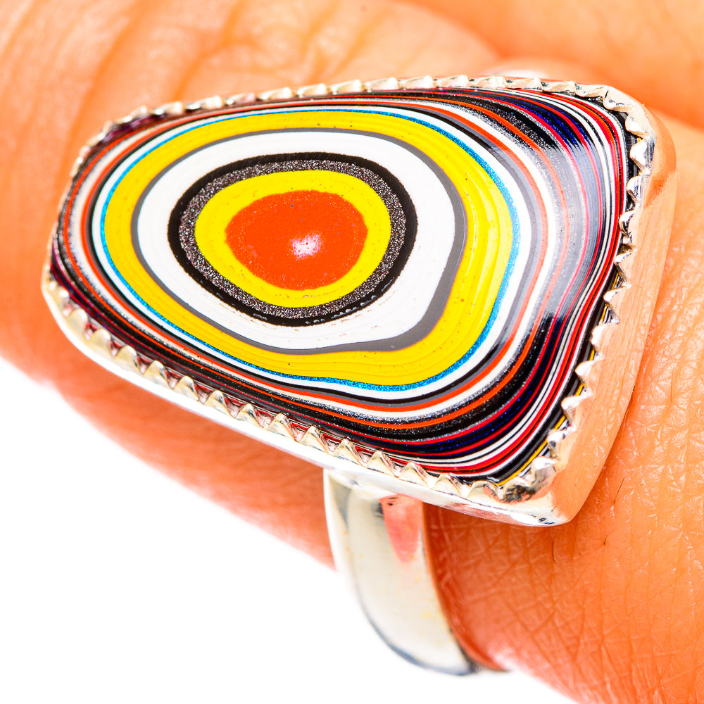 Fordite Rings handcrafted by Ana Silver Co - RING110173