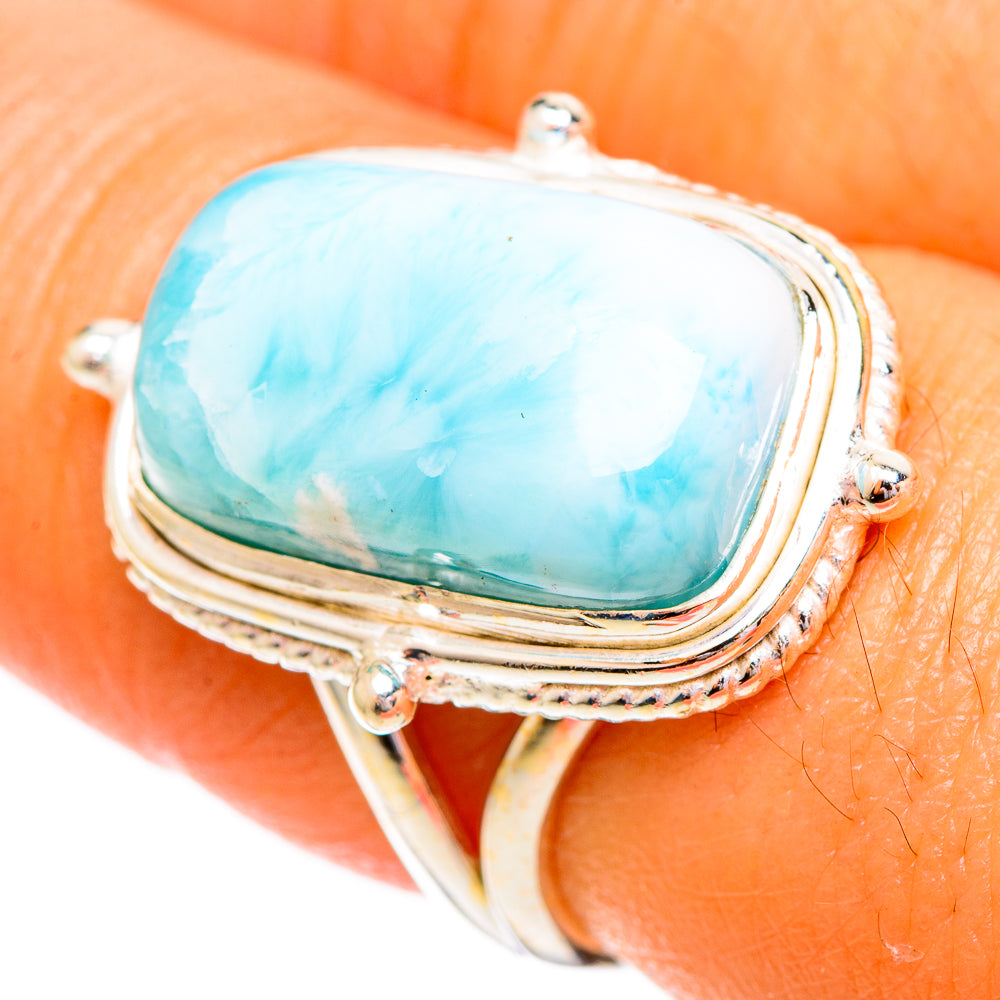 Larimar Rings handcrafted by Ana Silver Co - RING110176