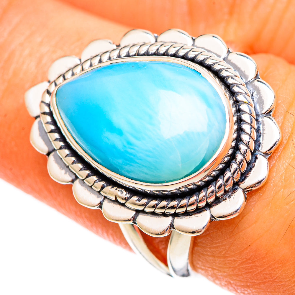 Larimar Rings handcrafted by Ana Silver Co - RING110177