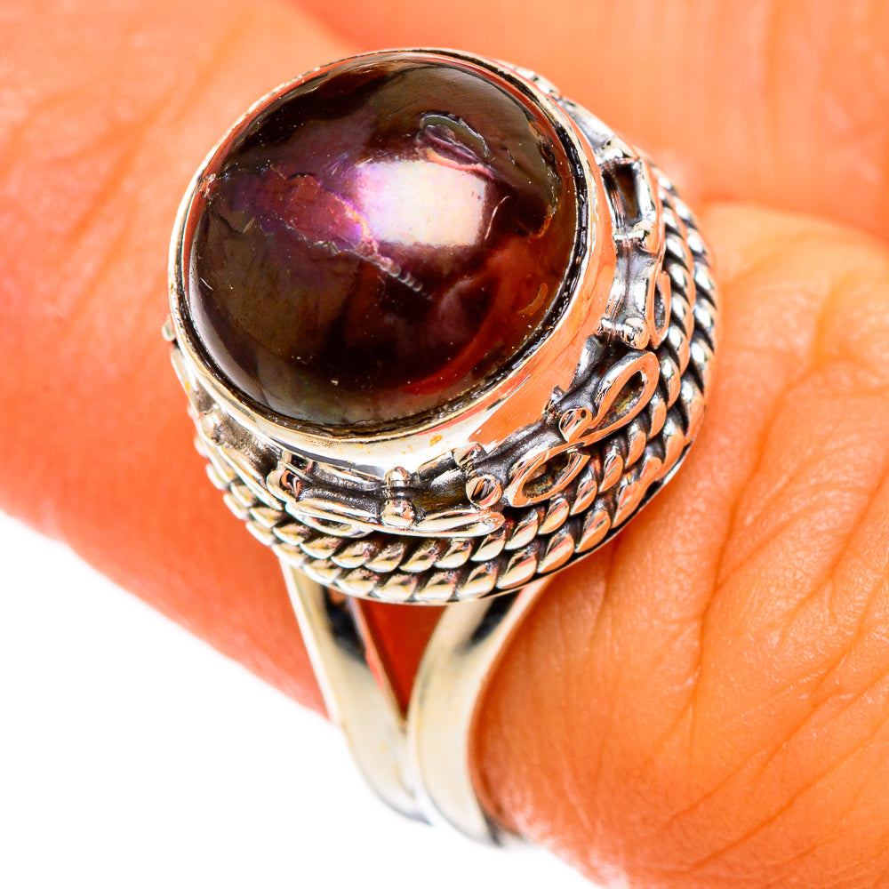 Titanium Pearl Rings handcrafted by Ana Silver Co - RING110184