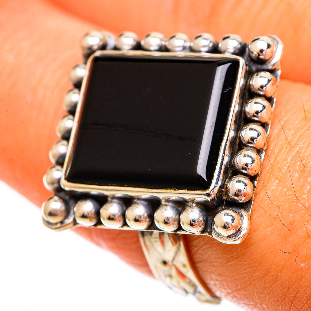 Black Onyx Rings handcrafted by Ana Silver Co - RING110195