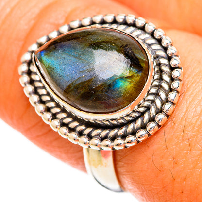 Labradorite Rings handcrafted by Ana Silver Co - RING110206